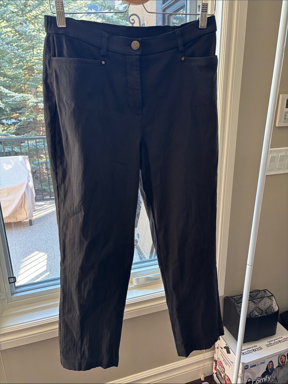 Allison Daley Black Cropped Straight-Leg Jeans